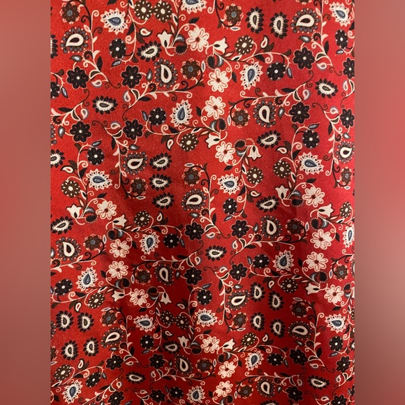 Zara Mens Paisley Bandana Print Longsleeve Viscose Satin Fabric Buttondown Shirt - Picture 3 of 3